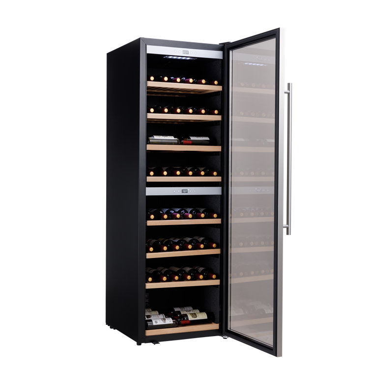 Rhomeway 23" Width 170 Bottles Capacity Wine Cooler Dual Zone 18 Cu.ft